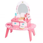 TOOKY TOY Rožinis Medinis Grožio Staliukas su Veidrodžiu Mergaitėms