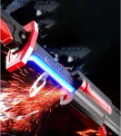 &Scaron;viečiantis kardas &bdquo;Cyberpunk&ldquo; su kibirk&scaron;timis ir rūku &ndash; 7 RGB spalvos, garsas, USB-C, 80 cm