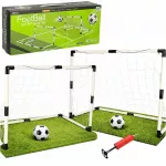 Vaiki&scaron;ki futbolo vartai treniruotėms, 2 vnt., 95 x 48 x 70 cm su kamuoliais