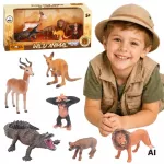 WOOPIE Safari laukinių gyvūnų figūrėlių rinkinys, 6 vnt.