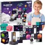 WOOPIE Magnetiniai Konstravimo Kubeliai Kosmosas 74 vnt.