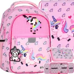 Mokyklinis rinkinys Pixel Unicorn 3el. (kuprinė + penalė + mai&scaron;elis) &ndash; Starpak