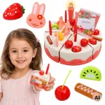 WOOPIE Žaislinė Gimtadienio Tortas Pjaustymo Rinkinys 40 vnt.
