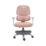 Ergonominė vaiki&scaron;ka kėdė su pakoju, sukama ir reguliuojama, rožinė