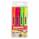 Teksto žymeklių HIGH LINER PLUS, komplektas, mi&scaron;rios spalvos, plastikiniame dėkle - 4 vnt.