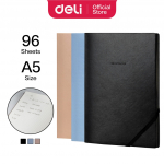 Užra&scaron;ų knygutė DELI , A5, 96lapų, langeliais, pu-vir&scaron;elis, įvairių spalvų