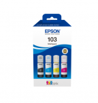Epson 103 EcoTank (C13T00S64A) Ra&scaron;alo papildymo buteliukų komplektas, CMYK