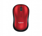 Logitech M185 Belaidė pelė, RF Wireless, 1000 DPI, Juoda/Raudona