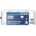 Popieriniai rank&scaron;luosčiai Tork Wiper Plus Mini Centerfeed M1 (101221), 2 sluoksniai, baltos spalvos, 75 m, 214 lapelių