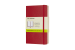 Užra&scaron;ų knygutė Moleskine Classic 9x14cm, baltais lapais, mink&scaron;tu vir&scaron;eliu, raudonos spalvos