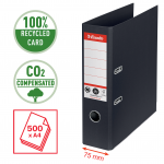 Segtuvas ESSELTE No1 ekologi&scaron;kas, A4, kartoninis, 75 mm, juoda