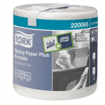Ne&scaron;iojamieji popieriniai rank&scaron;luo&scaron;čiai TORK PLUS, 473329, 2 sl., 23.3 x 19.3 cm, 93 m, balta sp.
