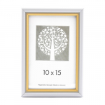 Plastikinis rėmelis Eco 1301119, A4, baltos spalvos su auksiniu kra&scaron;teliu