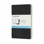 Užra&scaron;ų knygelė Moleskine Cahier, 9x14cm,ta&scaron;kuotais lapais, mink&scaron;tu vir&scaron;eliu, juodos spalvos