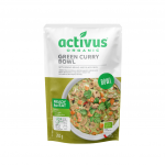 Žaliojo kario tro&scaron;kinys su spindulinėmis pupuolėmis ir juodaisiais ryžiais, ekologi&scaron;kas