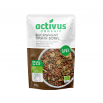 Grikių patiekalas su pievagrybiais ir morkomis, ekologi&scaron;kas