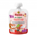 Obuolių, bananų ir uogų tyrelė su jogurtu FRUITY FOX, ekologi&scaron;ka