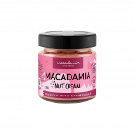 Tra&scaron;kus makadamijų rie&scaron;utų kremas su avietėmis