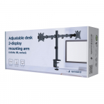 GEMBIRD Adjustable desk 2-display mount