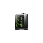Gamemax T20 BK M-ATX/BTF juodas panoraminis kompiuterio korpusas su 2 ARGB ventiliatoriais