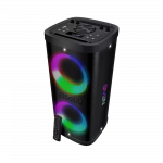 Portable speaker SVEN PS-930, black, power output 2x75W (RMS), TWS, Bluetooth, FM, USB, microSD, LED-display, lithium battery