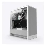 NZXT H5 Flow White | Baltas ATX korpusas | 2&times; 120 mm ventiliatoriai | Grūdintas stiklas