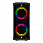 Portable speaker SVEN PS-950, black, power output 2x80W (RMS), TWS, Bluetooth, IPx4, FM, USB, microSD, LED-display, lithium