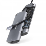 AXAGON SuperSpeed USB-C Combo 6in1 Hub | HMC-6M2