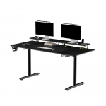 Žaidimų stalas Ultradesk HIGHLANDER XXL, elektra reguliuojamas, 160X70 cm, 72-117 cm,  juodas
