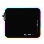 Lorgar Steller 913, Gaming mouse pad, High-speed surface, anti-slip rubber base, RGB backlight, USB connection, Lorgar WP Gameware support, size: 360mm x 300mm x 3mm, weight 0.250kg