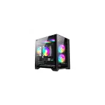GameMax INFINITY MINI BK Juoda | M-ATX | Panoraminis | Kompiuterio korpusas