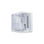 Lian Li O11 Dynamic Mini V2 Flow White | Baltas ATX korpusas | 5&times; PWM ventiliatoriai | Panoraminis stiklas
