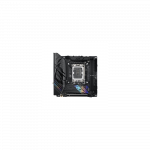 Asus | ROG STRIX B760-I GAMING WIFI | Processor family Intel | Processor socket LGA1700 | DDR5 SDRAM | Supported hard disk drive interfaces M.2, SATA | Number of SATA connectors 4