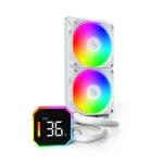 Montech HyperFlow Digital 240 Balta | 240mm ARGB | Skysčio au&scaron;intuvas