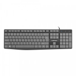 NATEC NKL-1507 Keyboard NAUTILUS SLIM Black/Grey USB US Layout