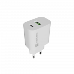 Natec Ribera USB Charger 1X USB-A + 1X USB-C 20W, White