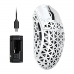 ATTACK SHARK R5 Ultra Wireless Belaidė Žaidimų Pelė | White