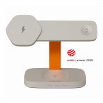 CANYON Wireless Charging Station Hexagon 310 3in1 LightGrey/Orange