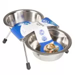 Metalinis stovas su dubenėliais - XS-240ml-2x11cm