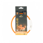 Antkaklis &scaron;unims &scaron;viečiantis, nailonas, USB - 45 cm / Oranžinė