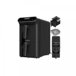 Naujiena! Kar&scaron;to oro gruzdintuvė Turbotronic 11L XXL 2 krep&scaron;elių 2460W TT-AF500D+DOVANA 2vnt silikoninės formos