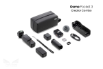 DJI Osmo Pocket 3 Creator Combo kamera su stabilizatoriumi ir papildomais priedais