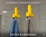 Kabliukas rank&scaron;luosčiui ant stiklo