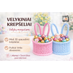 Velykinis pintas krep&scaron;elis su ausytėmis