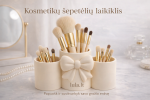 Makiažo &scaron;epetėlių laikiklis su kaspinu