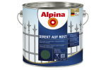 Metalo dažai ALPINA Direkt Auf Rost, 2,5l žalia sp.