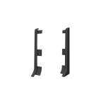 Grindjuostės užbaigimai PVC LINELA, 2vnt antracito sp. (415)