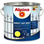 Metalo dažai ALPINA Direkt Auf Rost, 2,5l geltona sp.