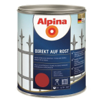 Metalo dažai ALPINA Direkt Auf Rost, 0,75l raudona sp.