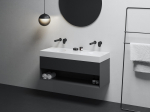 Spintelė po praustuvu RAVAK SD Lite, 120cm juoda matinė sp.